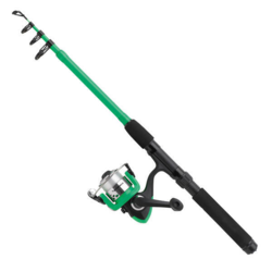 Kinetic lille viking go fishing 5,6fod spin fiskestang, grøn