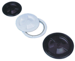 Nuova rade inspektionsluge sort ø104/143mm