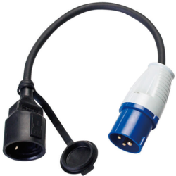 Cee 220v han til almindelig hun - 0.50m kabel 2.5kv