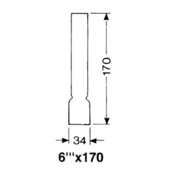 Dhr lampeglas 6 x 170mm