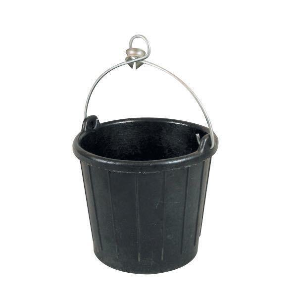 Gummipøs kraftig med galvaniseret håndtag 7,5l