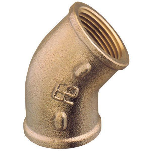 Guidi bøjning 45° ind/ind 1 1/2" bronze