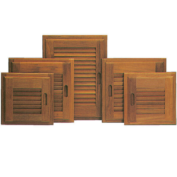 Roca jalousilåge med ramme højre teak 35,5x35,5cm