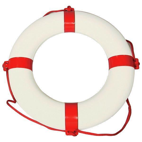 Redningskrans hvid udvendig ø58cm indvendig ø34cm