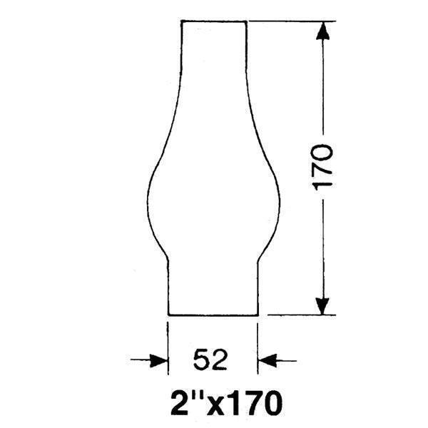 Dhr lampeglas 2 x 170mm