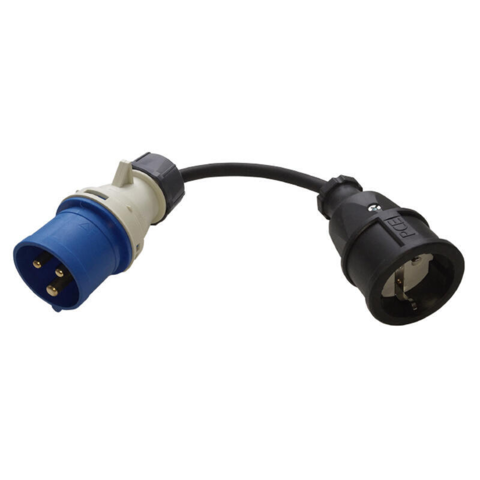 ADAPTER KABEL 230V LANDSTRØM CEE HAN - SCHUKO HUN