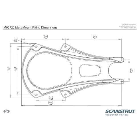Scanstrut M92722 Mast Mount for Raymarine & Garmin