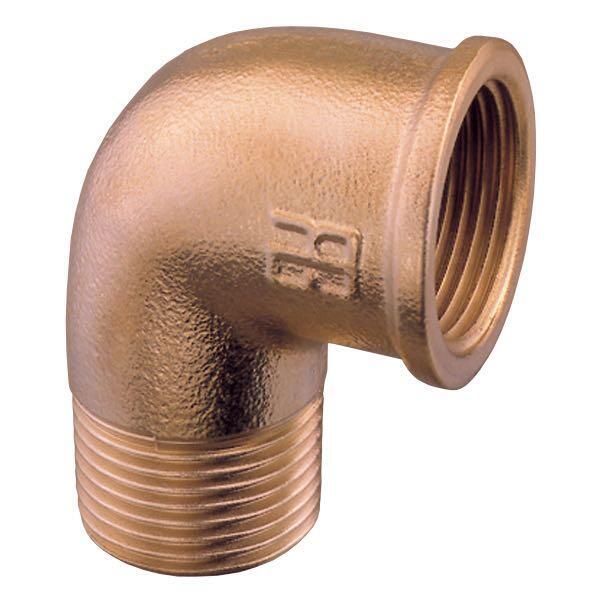 Guidi bøjning 90° ind/ud 2 1/2" bronze